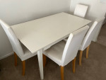 White Dining Room Table and Chairs