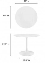 Just Reduced! Model Home Furniture- Modway 40" Round White Tulip Table