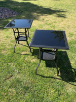Bar height bistro table set with 2 chairs