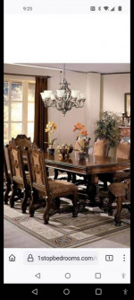 Beautiful table with eight chairs