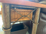 Sofa/Entryway Table w/2 Storage Shelves & 2 Wicker Baskets