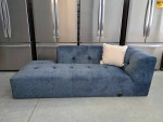 $300 EACH Mid-Century Modern Blue Velvet Sofa Chaise