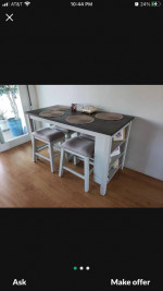 Dining table and chairs