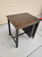 Counter Height Table with Storage Shelves