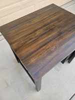 Counter Height Table with Storage Shelves