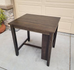Counter Height Table with Storage Shelves