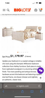 Spring cleaning! Bed set, dining room table set, Ashley sectional couch. All in 