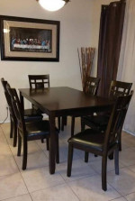 TABLE AND SIX CHAIRS BRAND NEW