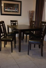 TABLE AND SIX CHAIRS BRAND NEW