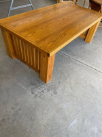 Mission style coffee table - solid oak