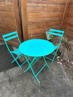 Outdoor bistro table and chairs