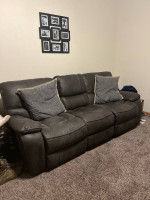 Faux Leather Sofa