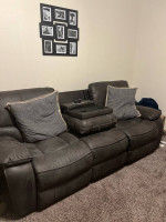 Faux Leather Sofa