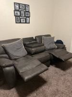 Faux Leather Sofa