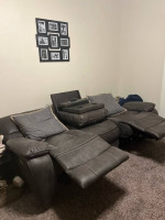 Faux Leather Sofa