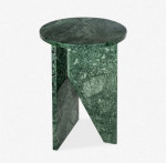 Green marble side table
