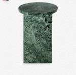 Green marble side table