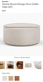 West elm storage coffee table