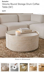 West elm storage coffee table