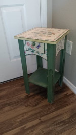 Simple farm house style side table with drawer