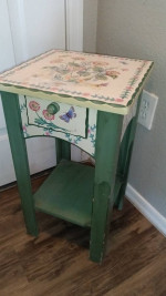 Simple farm house style side table with drawer