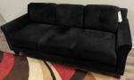 LIFESTYLE SOLUTIONSHarvard 79 in. Flared Arm 4-Seater Sofa in Black