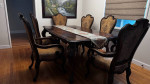 Solid wood Diner table with 6 chairs