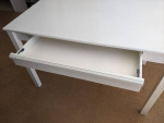 Large White Table With Drawer