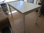 Large White Table With Drawer