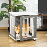 Dog Crate, Dog Kennel, End Table, PawHut, Animal Cage