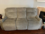 Electric Reclining Love Seat and Sofa W/USB ports.