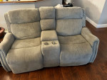 Electric Reclining Love Seat and Sofa W/USB ports.