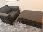 Couch, loveseat, chair, coffee table and ottoman