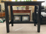 Ikea Black High Bar Table - Wood