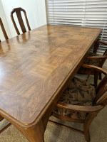 6 seater wooden dining table