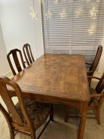 6 seater wooden dining table