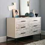 West Elm - Wood Tiled Dresser and Side Table Combo, Mint!