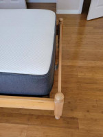 Real wood twin bed frame and side table
