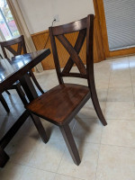 Dining table set included 2 extension, chairs and bench