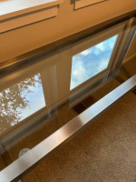 Ethan Allen glass and metal side/sofa table