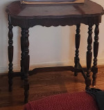 Antique 6 Legged Spanish Wood Side or End  Table