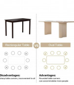 5-Piece Dining Table Set with 4 Chairs, Modern Kitchen Dining Table Se