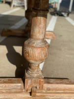 French Country, Weathered Wood Trestle Dining Table