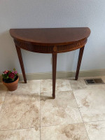 Antique crescent table