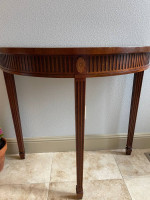 Antique crescent table