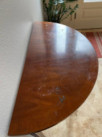 Antique crescent table