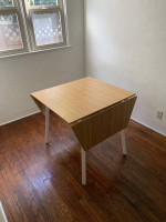 Bamboo drop-leaf table