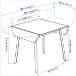 Bamboo drop-leaf table