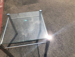 glass chrome side table
