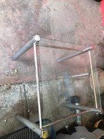 glass chrome side table